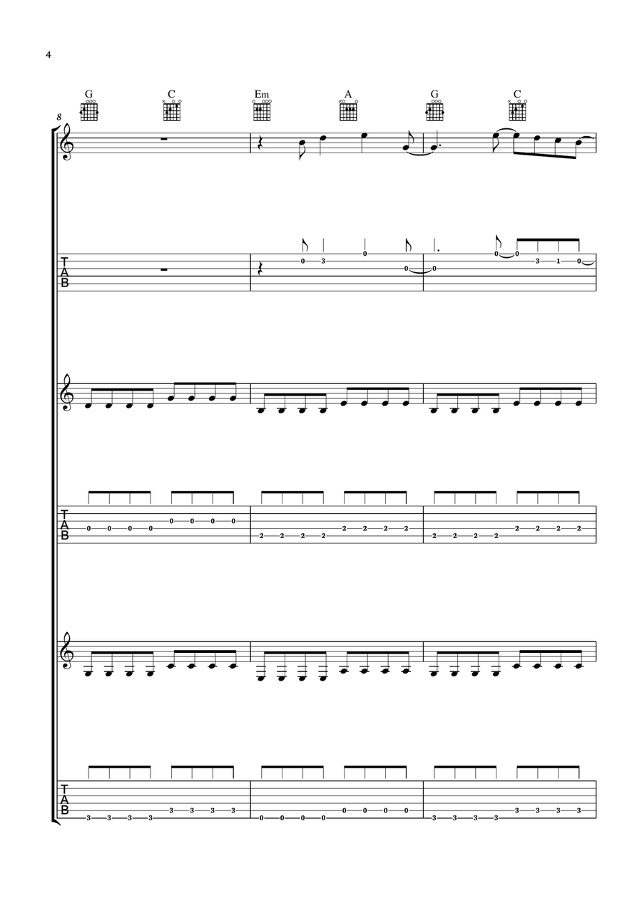 Smells Like Teen Spirit Smells Like Teen Spirit Guitar Ensemble scores gallery preview page 4