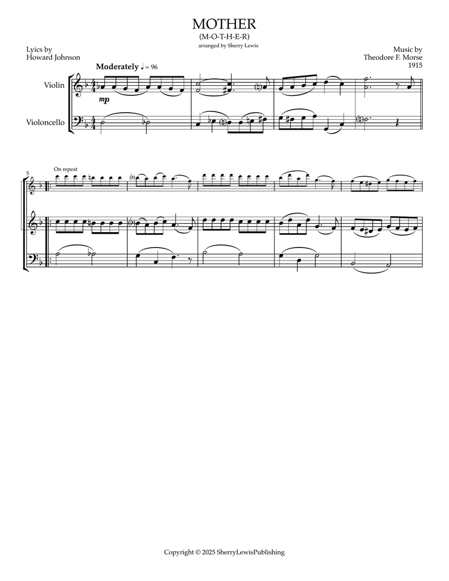 Mother (MOTHER) Mother (MOTHER) String Duet scores gallery preview page 1
