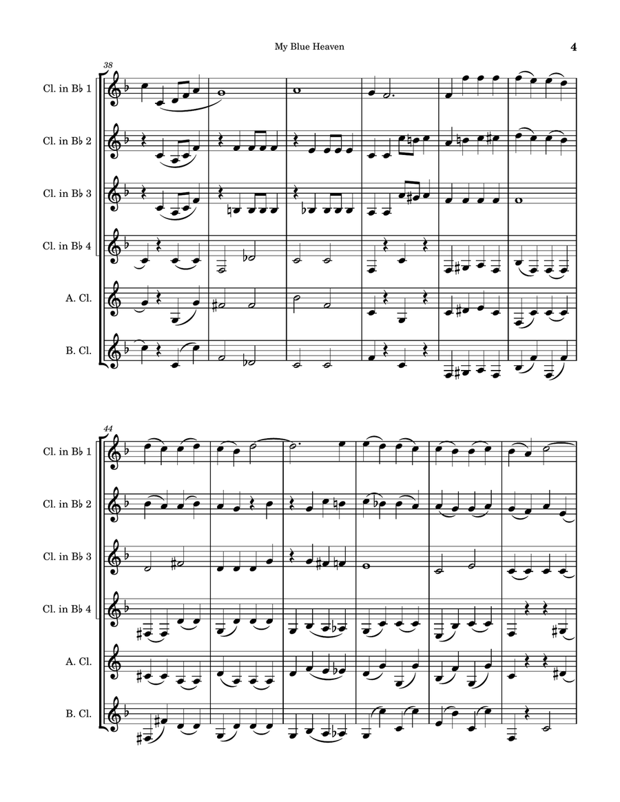My Blue Heaven My Blue Heaven Woodwind Ensemble scores gallery preview page 4