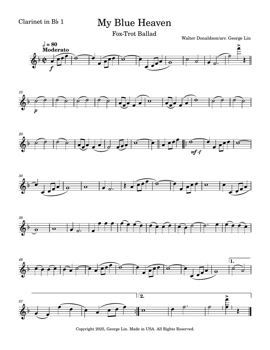 My Blue Heaven My Blue Heaven Woodwind Ensemble scores gallery preview page 6