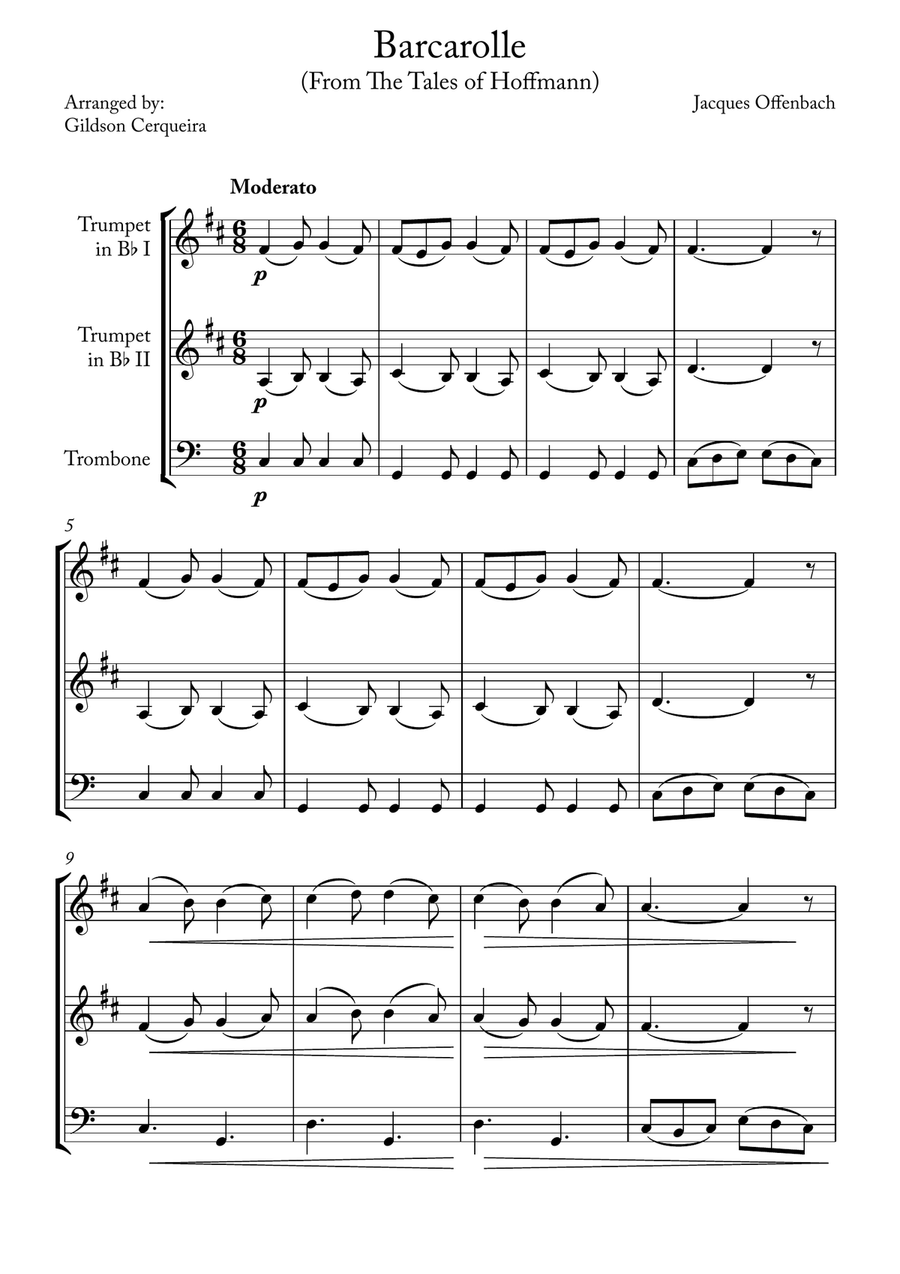 Barcarolle Brass Ensemble scores gallery preview page 1