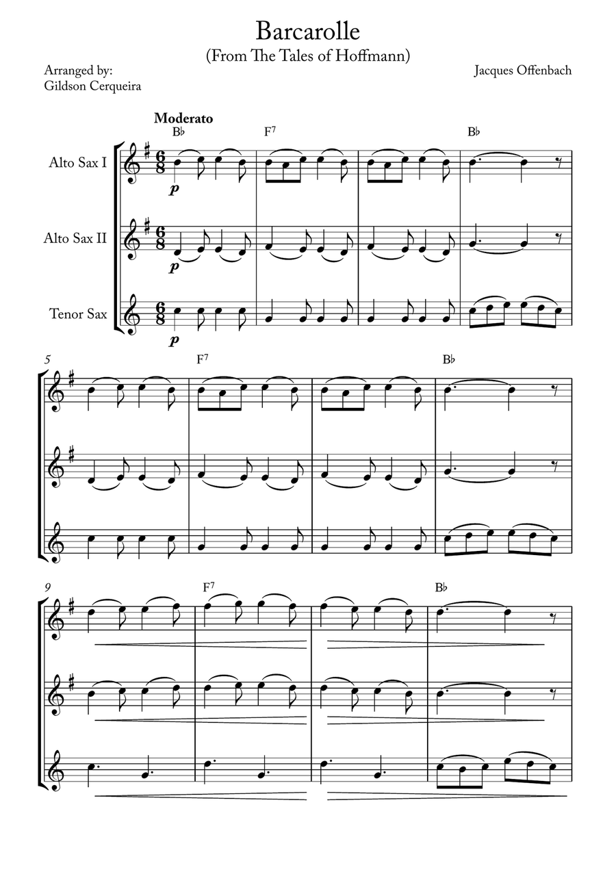 Barcarolle Woodwind Trio scores gallery preview page 1