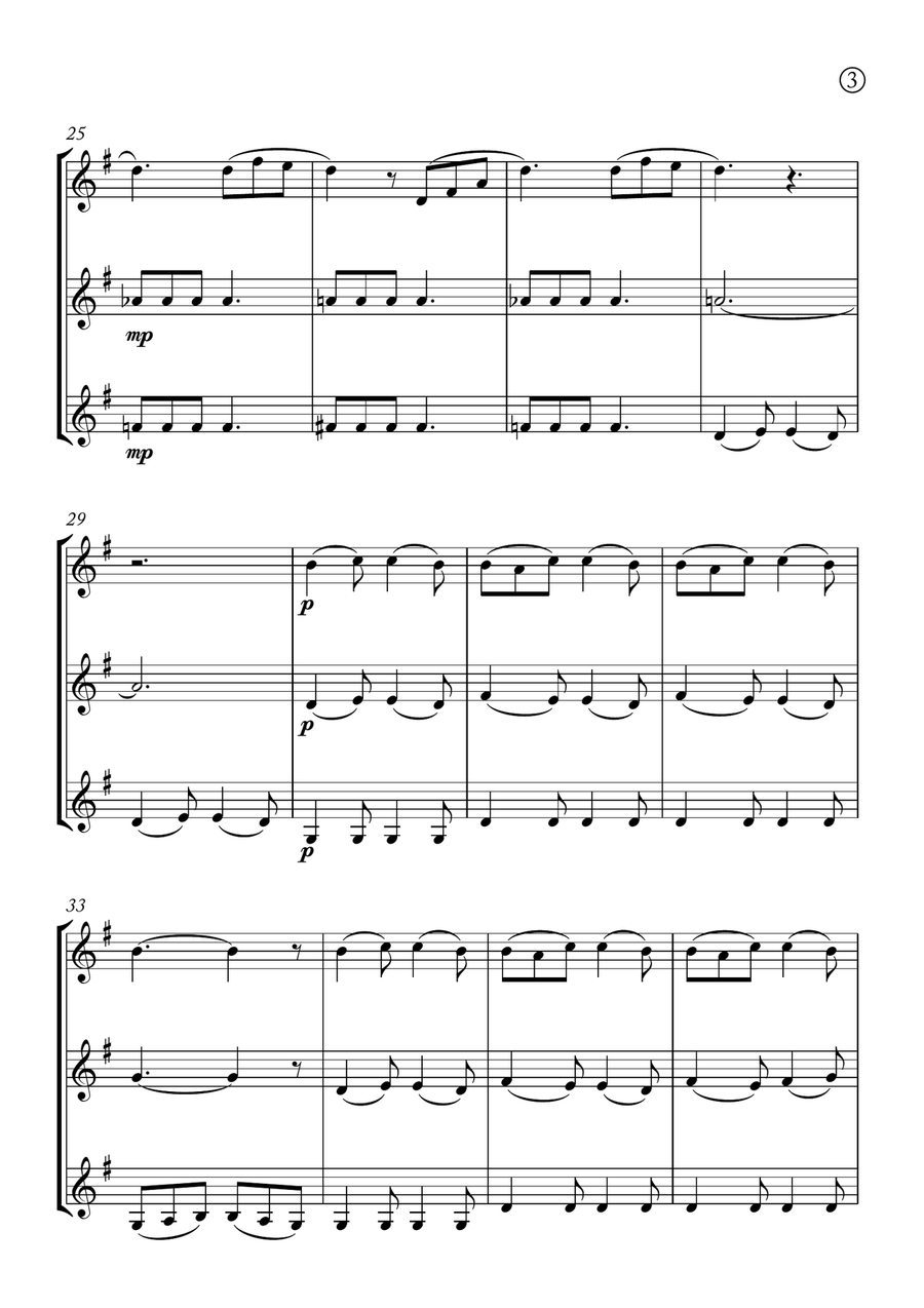 Barcarolle Clarinet Trio scores gallery preview page 3
