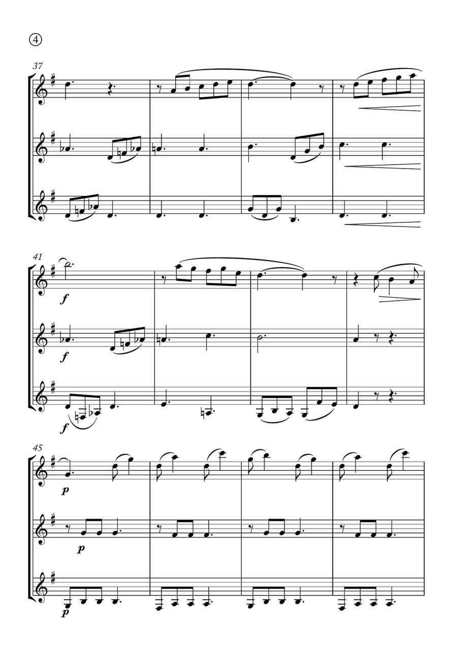 Barcarolle Clarinet Trio scores gallery preview page 4