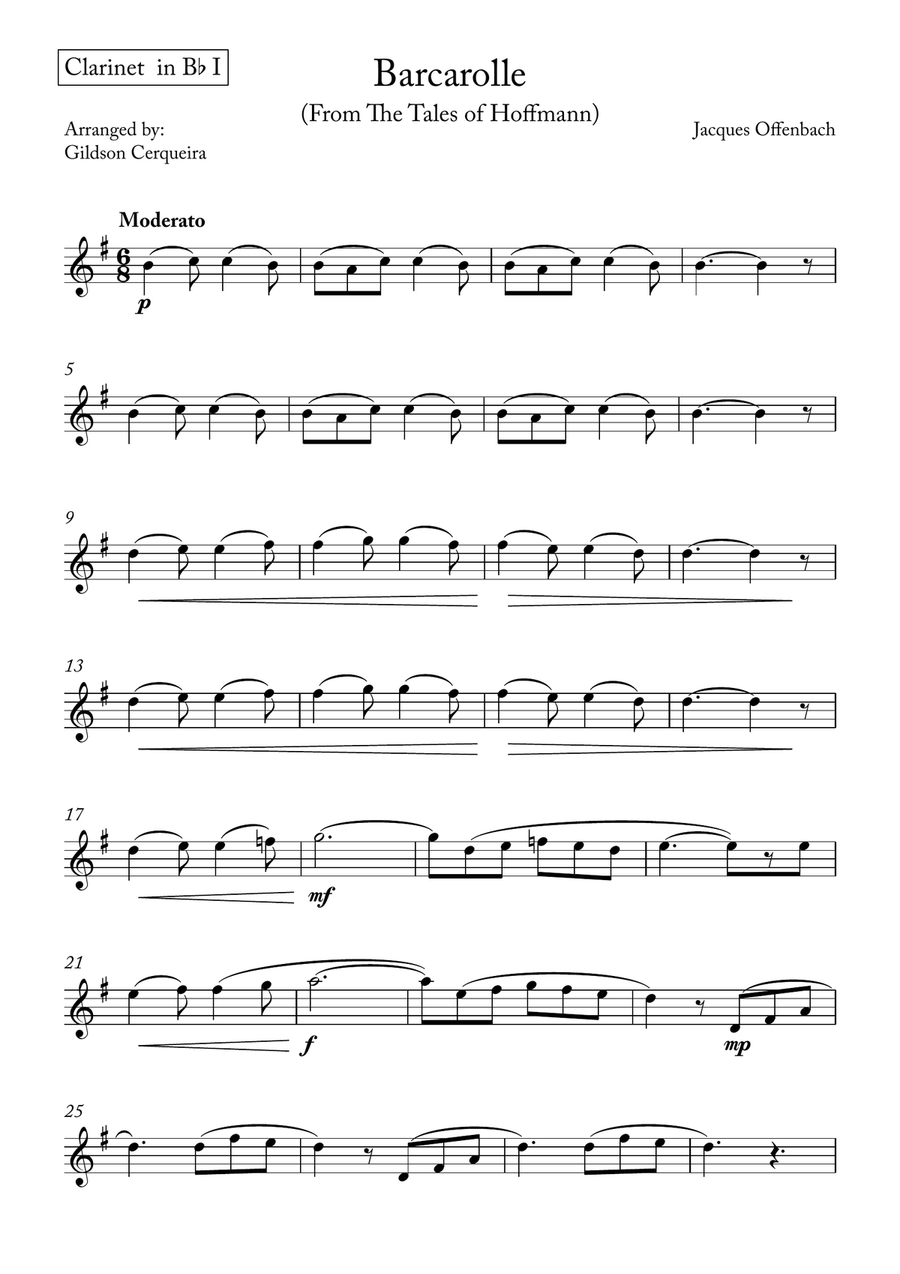 Barcarolle Clarinet Trio scores gallery preview page 6