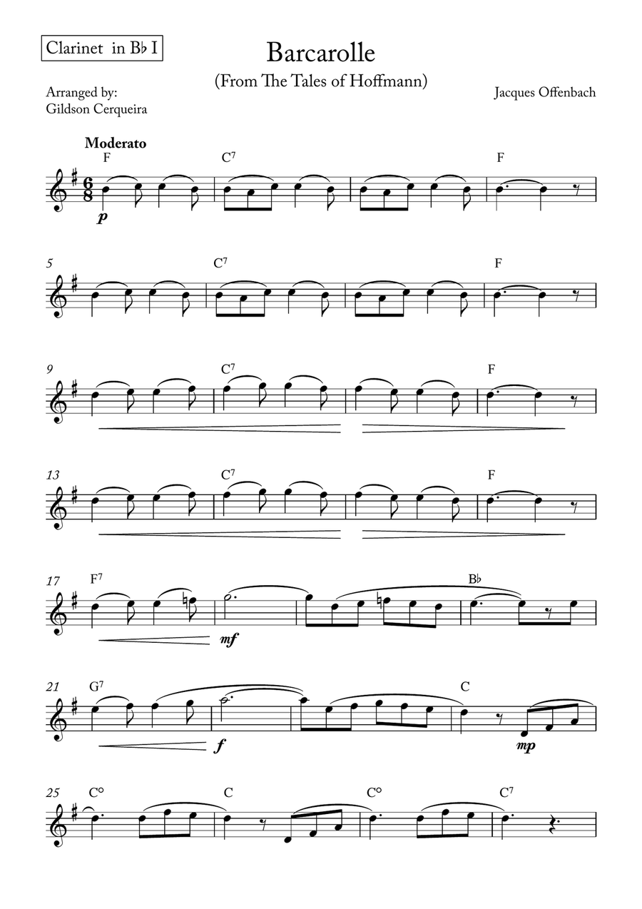Barcarolle Clarinet Trio scores gallery preview page 6