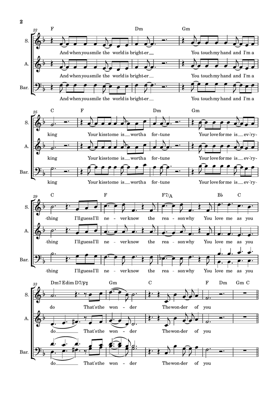 The Wonder Of You The Wonder Of You 3-Part scores gallery preview page 2