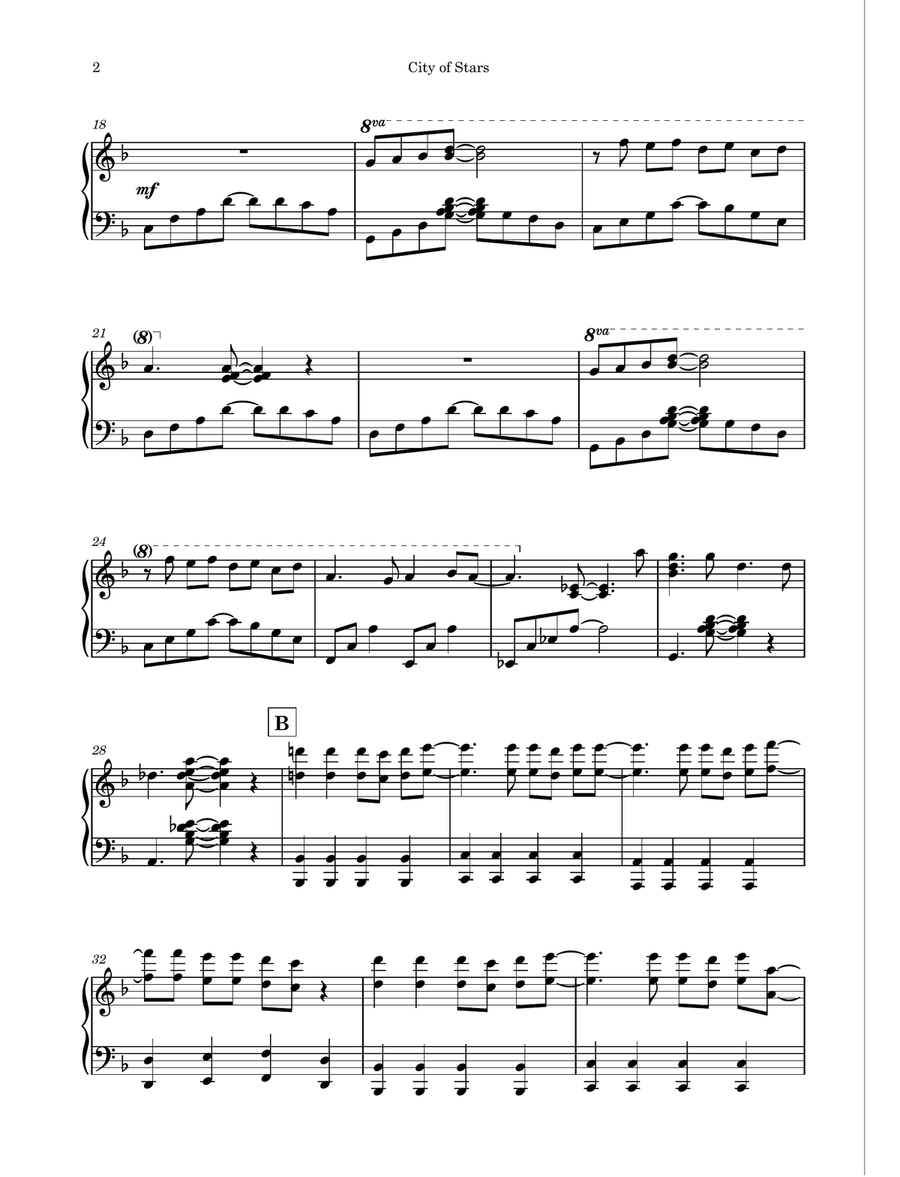 City Of Stars City Of Stars Piano Solo scores gallery preview page 2