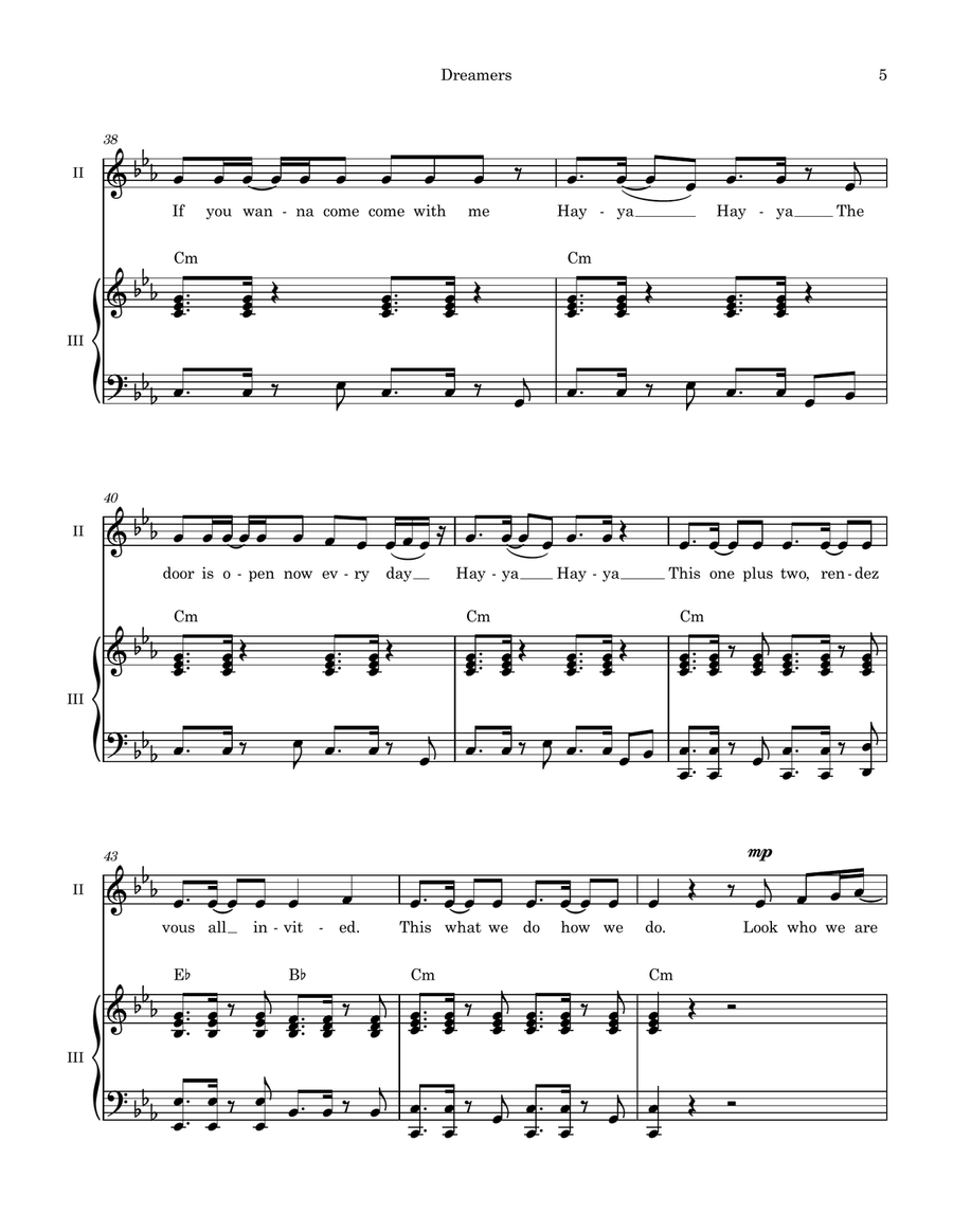 Dreamers Dreamers Unison Choir scores gallery preview page 5