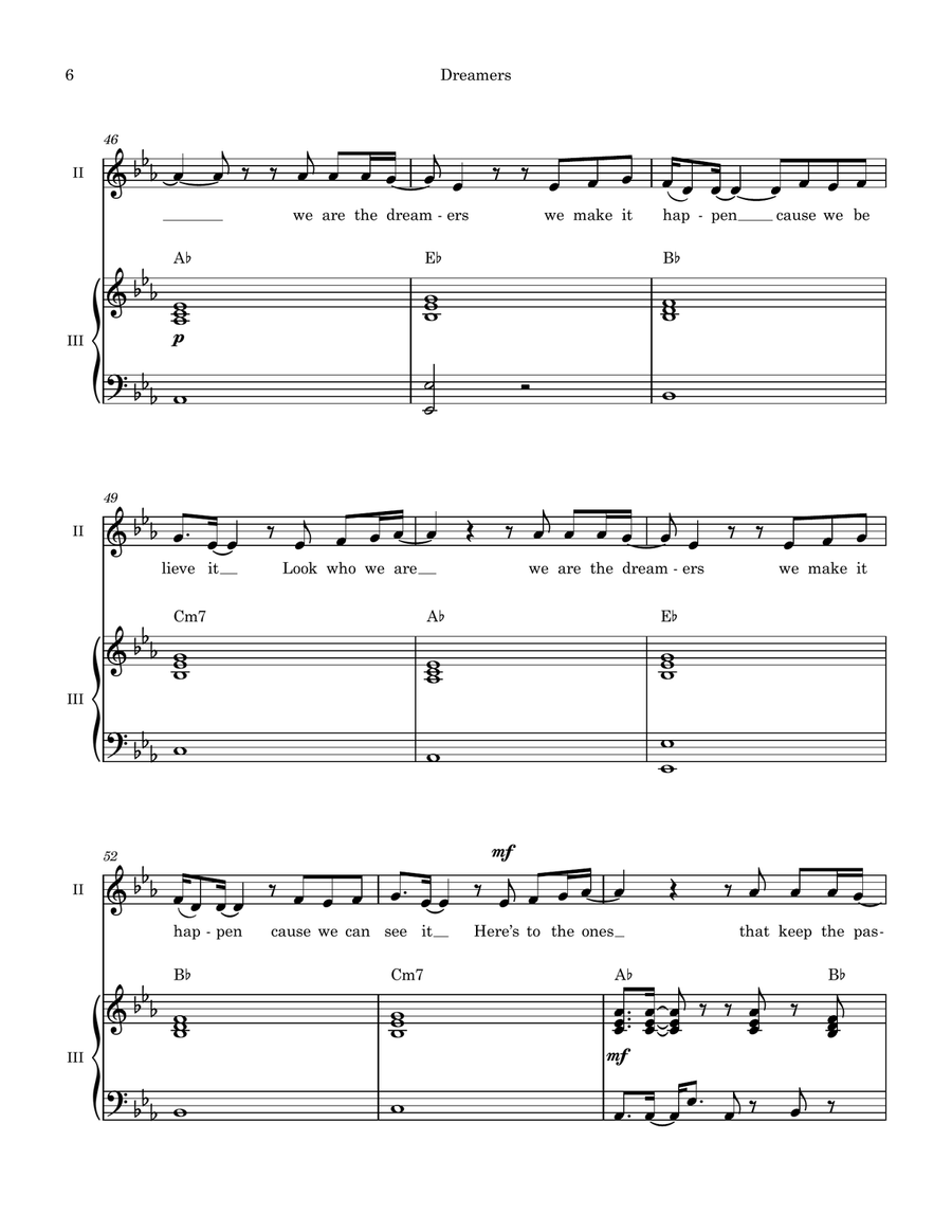 Dreamers Dreamers Unison Choir scores gallery preview page 6
