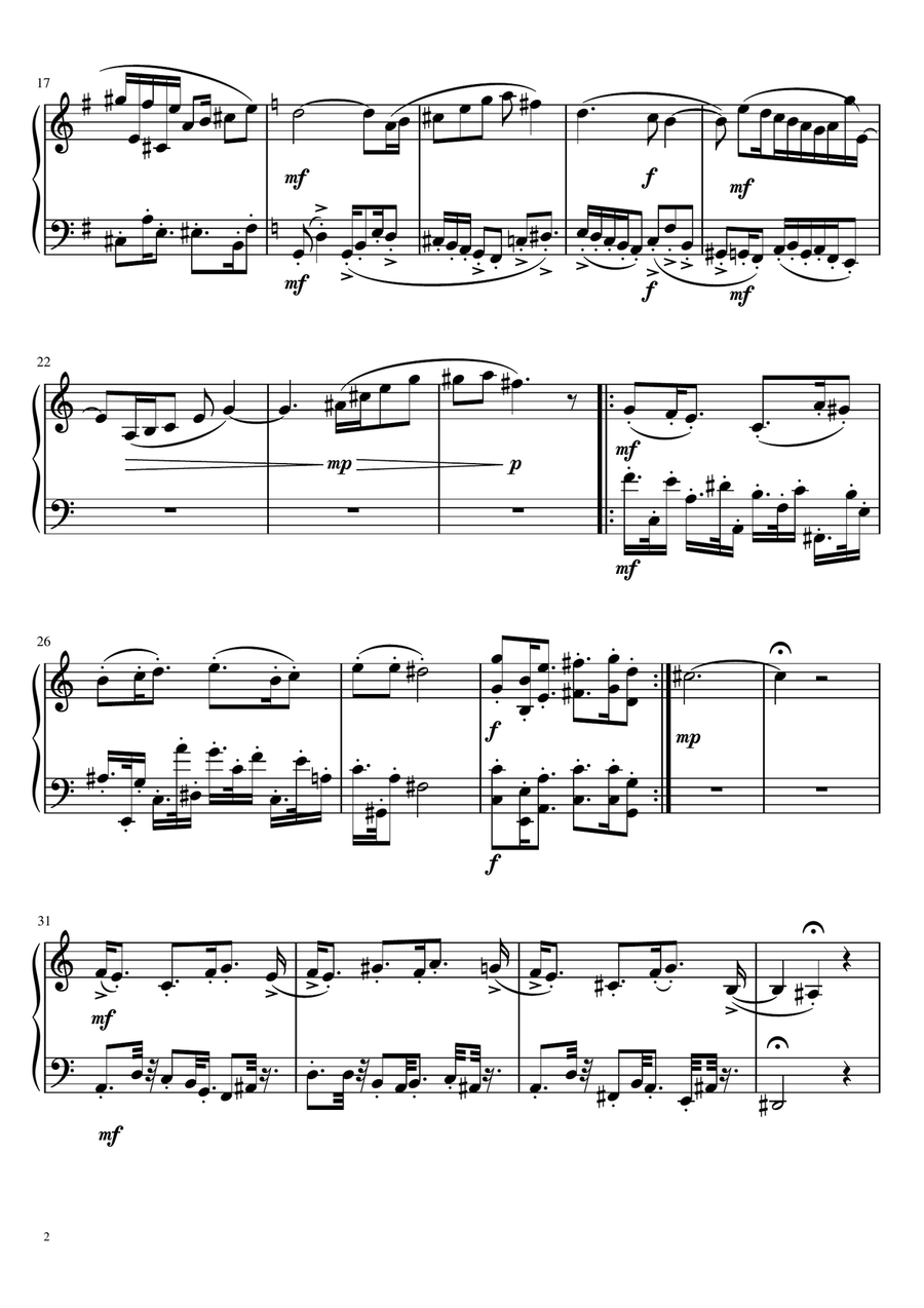 Tangette no. 1 Tangette no. 1 Piano Solo scores gallery preview page 2