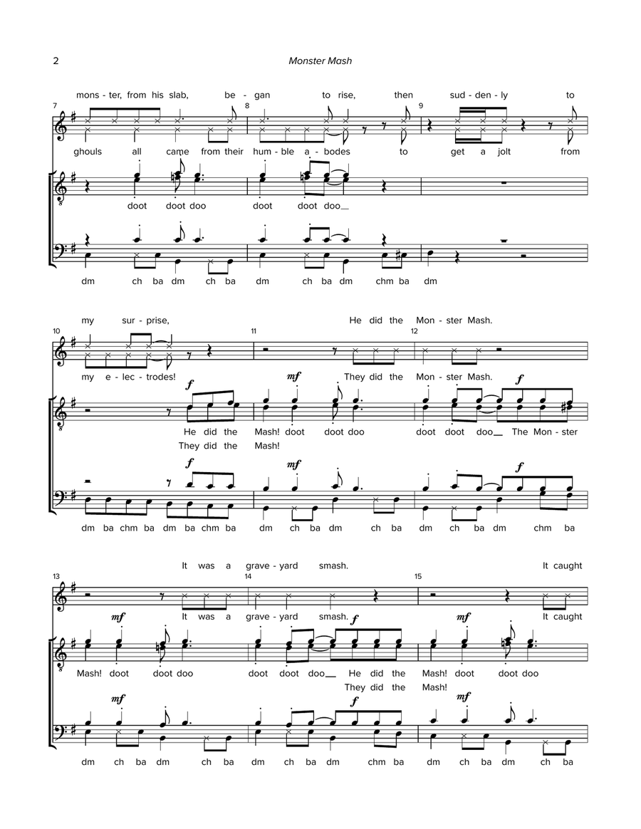 Monster Mash Monster Mash TTBB scores gallery preview page 2