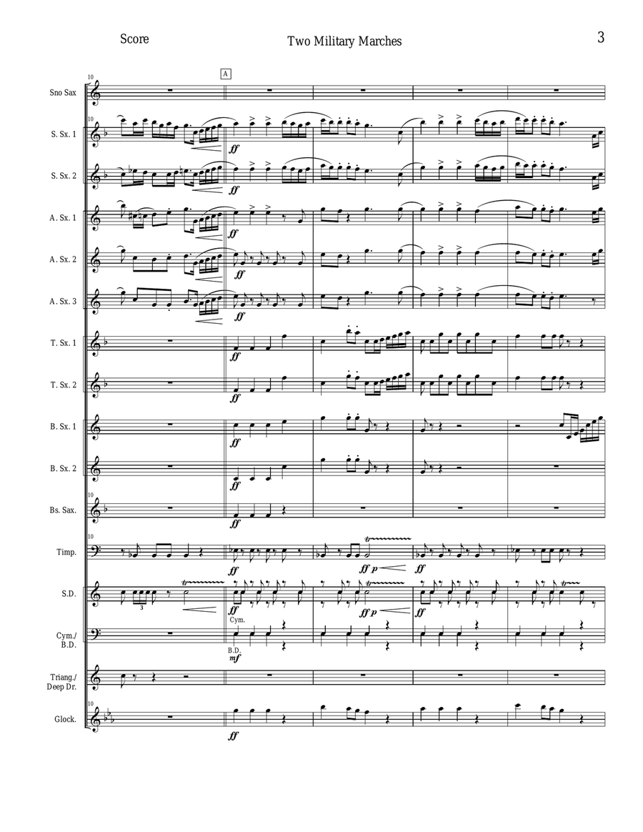 Two Military Marches - Opus 57 Woodwind Ensemble scores gallery preview page 3