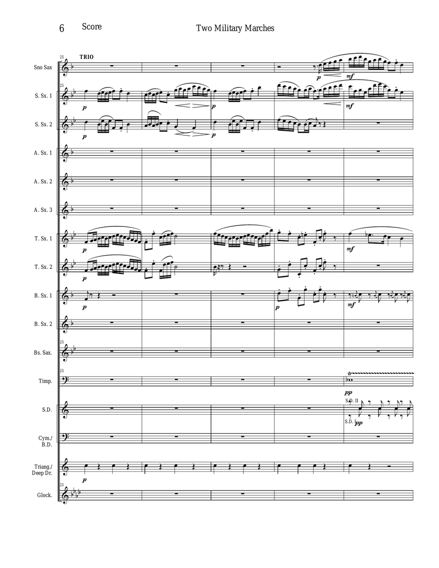 Two Military Marches - Opus 57 Woodwind Ensemble scores gallery preview page 6