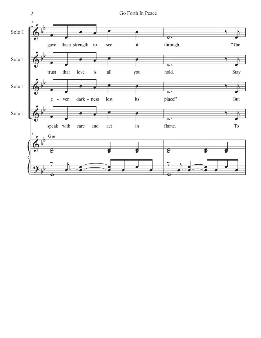 Go Forth In Peace (Vocal Duet - (High Key) Piano scores gallery preview page 2