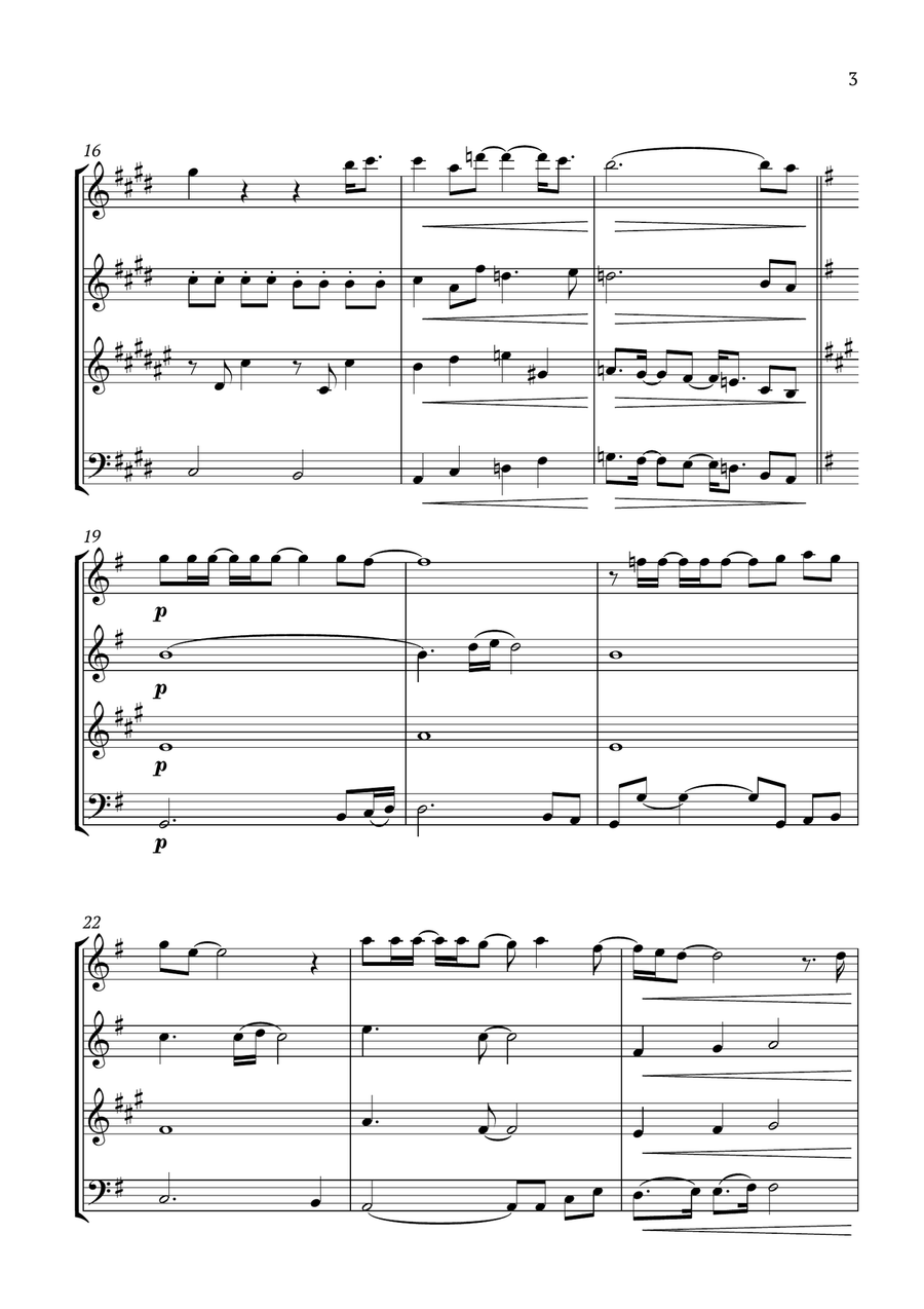 Something Woodwind Quartet scores gallery preview page 3