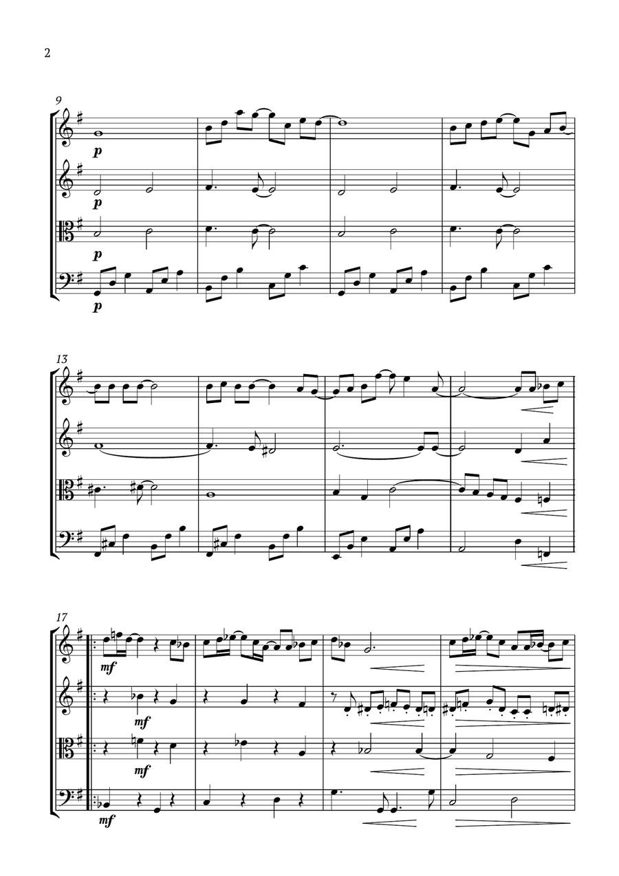 Here, There And Everywhere String Quartet scores gallery preview page 2
