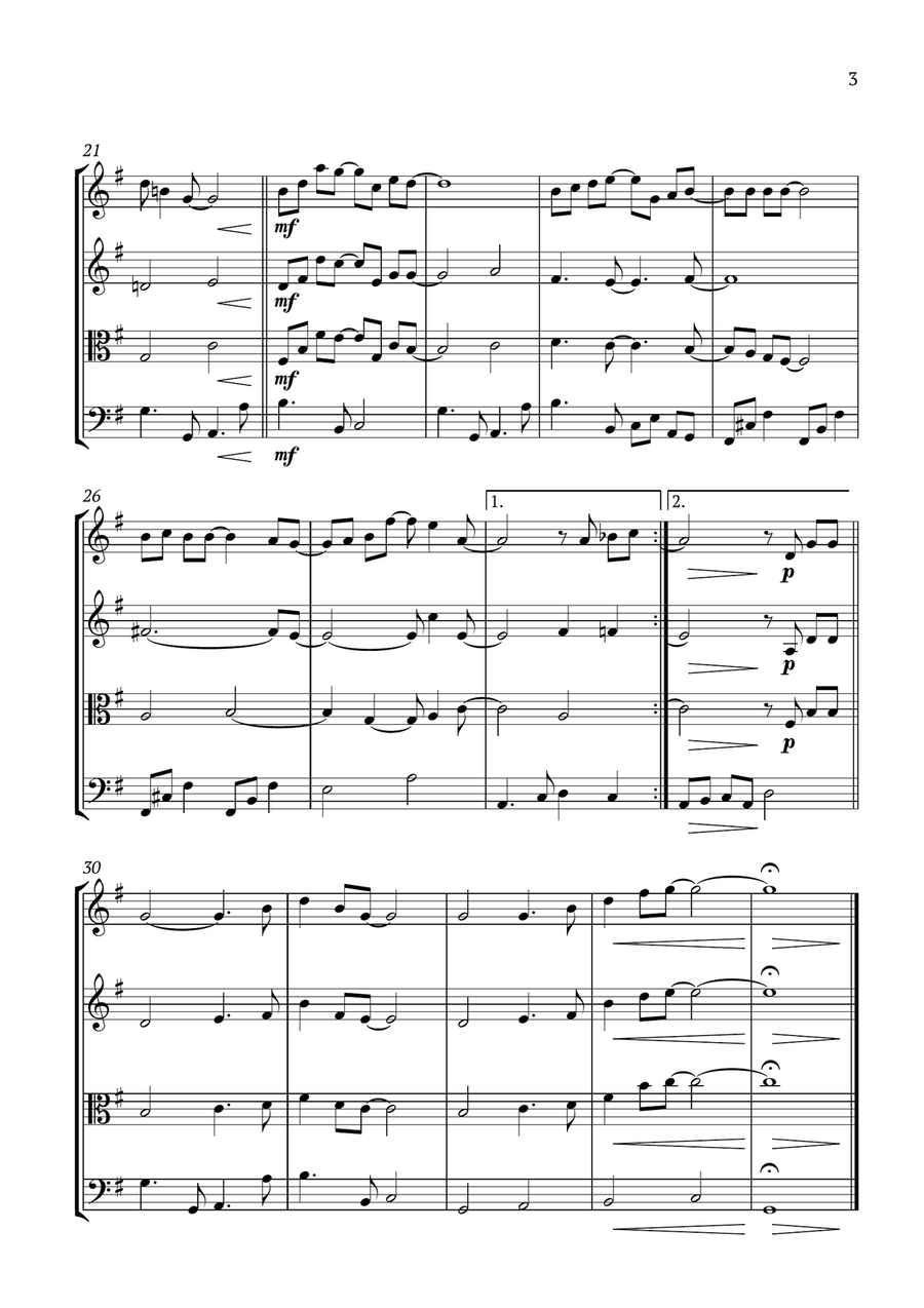Here, There And Everywhere String Quartet scores gallery preview page 3