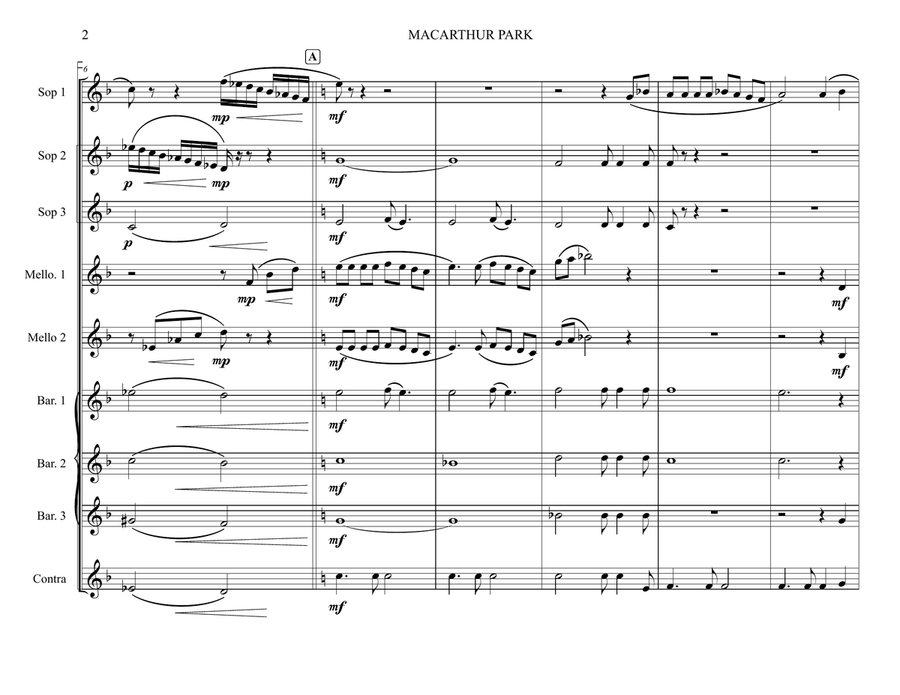 Macarthur Park - Score Only Brass Ensemble scores gallery preview page 2
