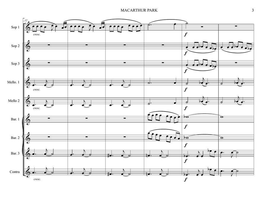 Macarthur Park - Score Only Brass Ensemble scores gallery preview page 3