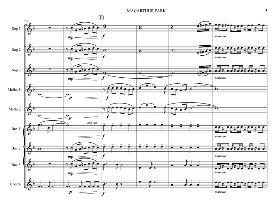 Macarthur Park - Score Only Brass Ensemble scores gallery preview page 5