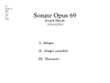 Sonate Opus 69