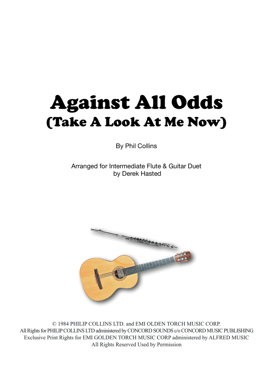 Against All Odds (Take A Look At Me Now) Flute scores gallery preview page 1