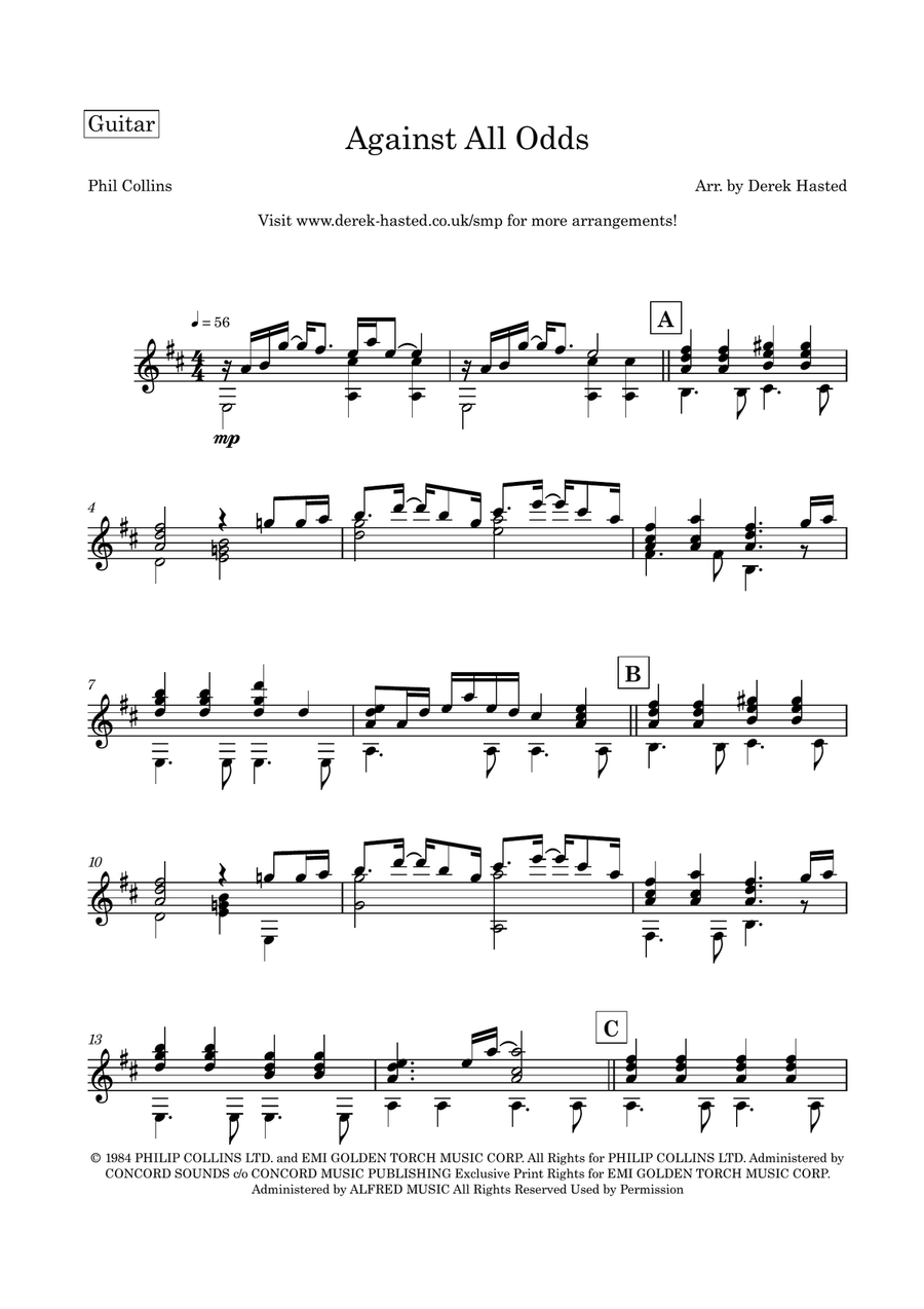 Against All Odds (Take A Look At Me Now) Flute scores gallery preview page 6