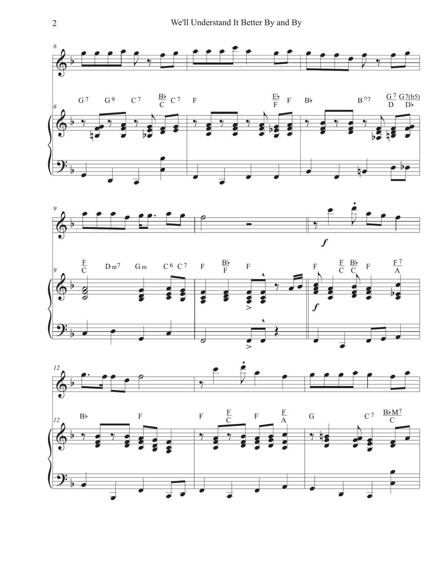 We'll Understand It Better By and By (Flute-Piano) Flute Solo scores gallery preview page 2