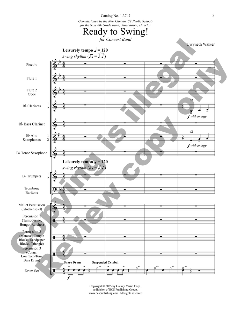 Ready to Swing! (Complete Band Set) Concert Band scores gallery preview page 4