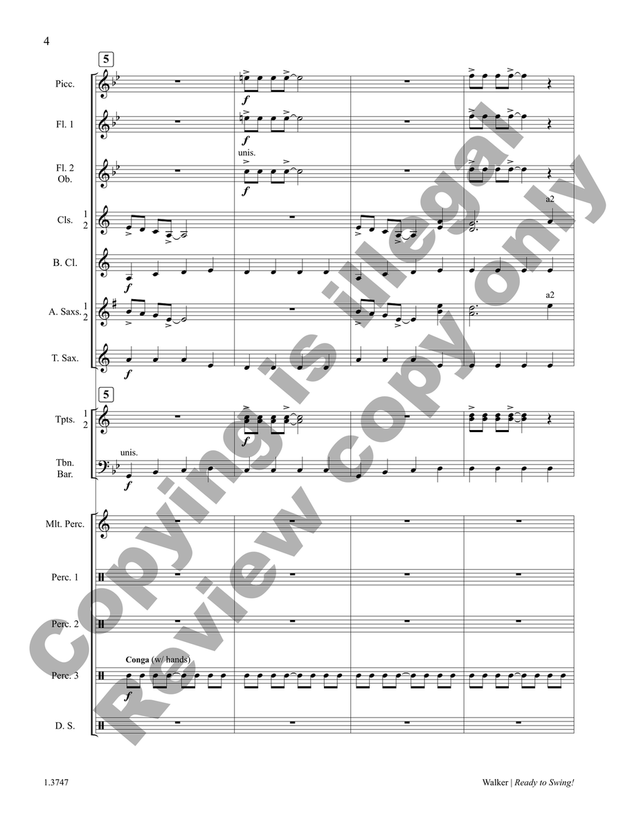 Ready to Swing! (Complete Band Set) Concert Band scores gallery preview page 5
