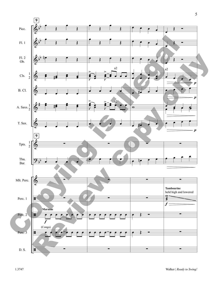 Ready to Swing! (Complete Band Set) Concert Band scores gallery preview page 6