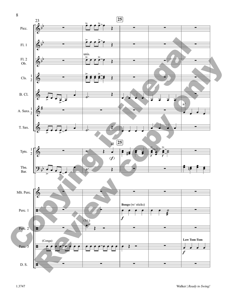 Ready to Swing! (Complete Band Set) Concert Band scores gallery preview page 7