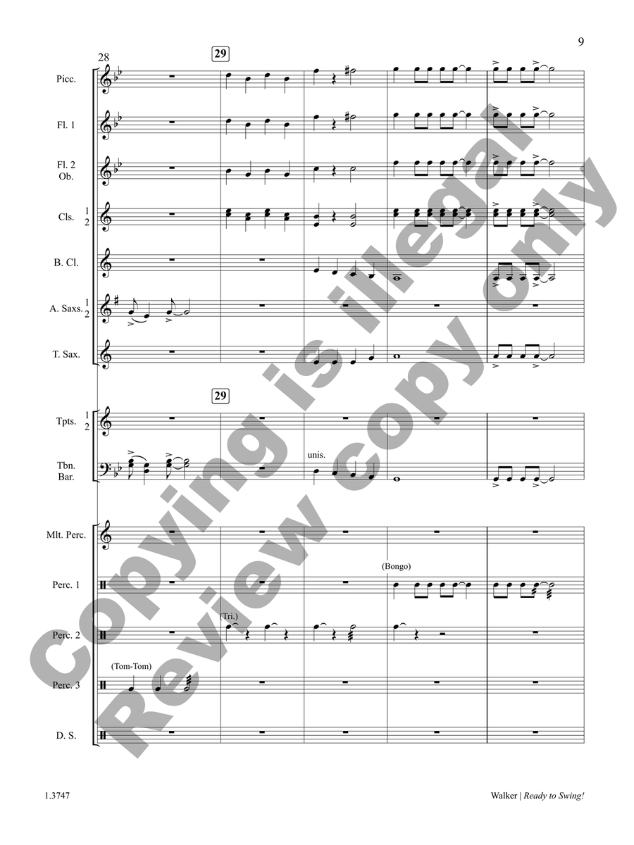 Ready to Swing! (Complete Band Set) Concert Band scores gallery preview page 8