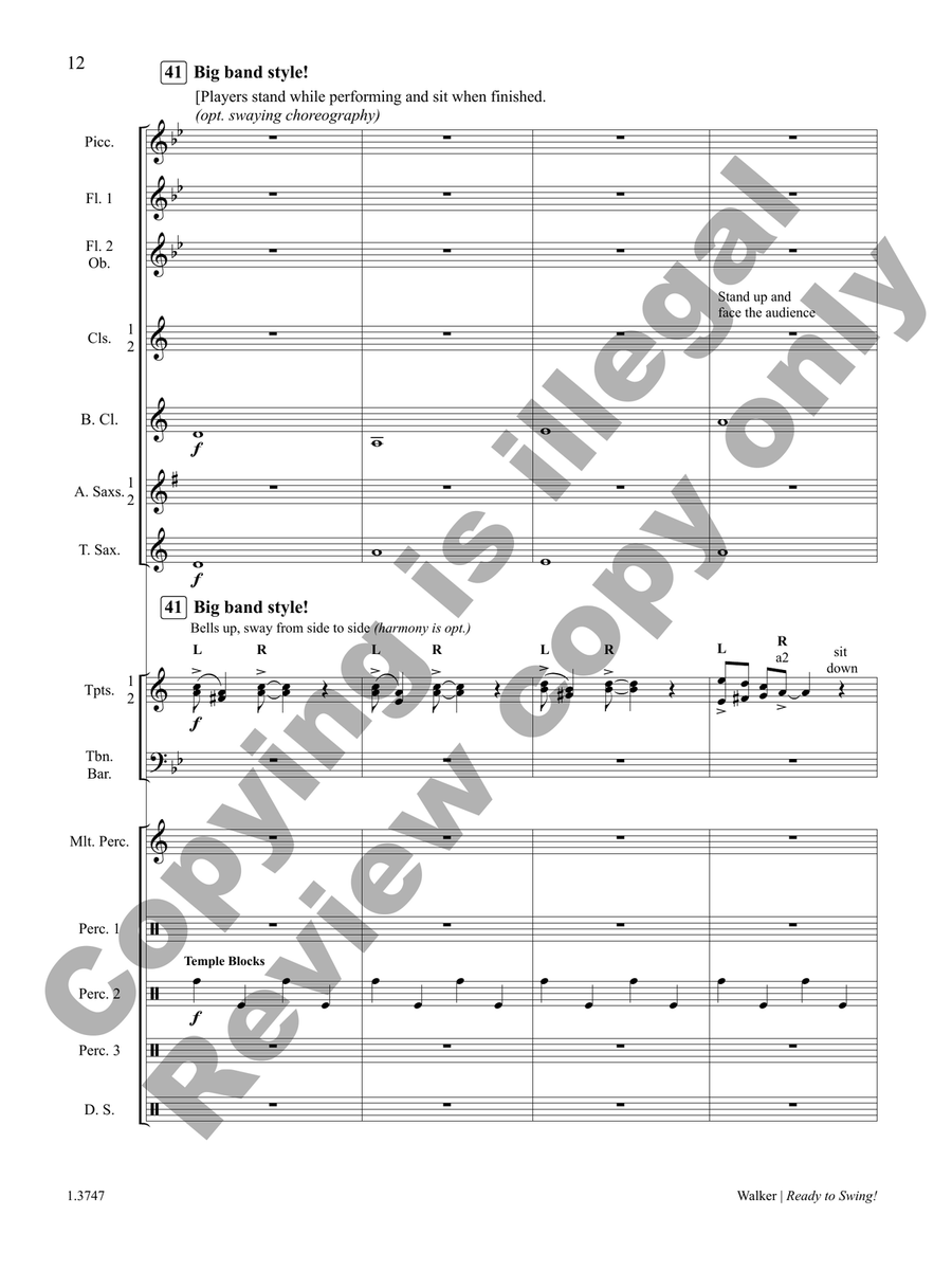 Ready to Swing! (Complete Band Set) Concert Band scores gallery preview page 9