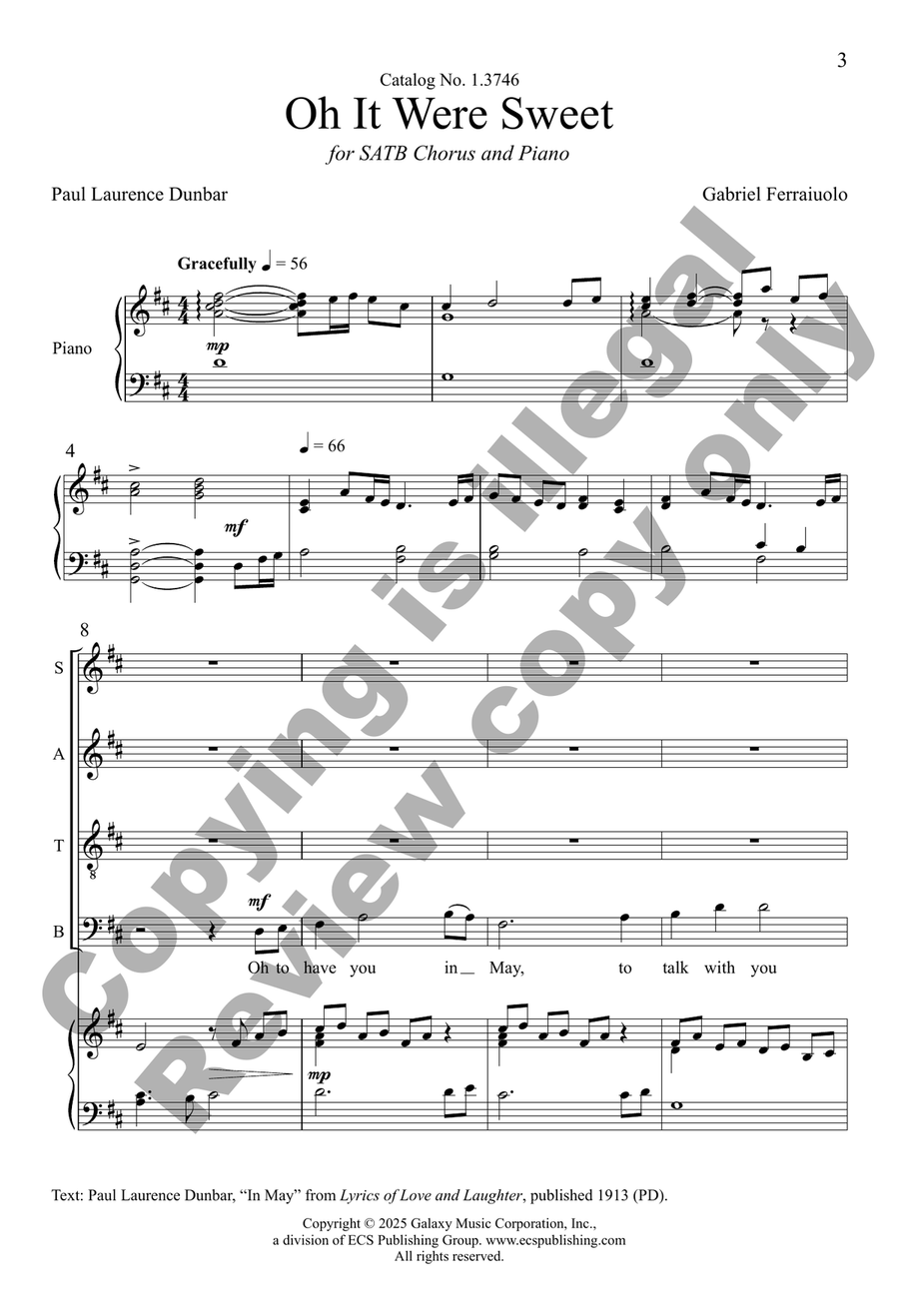 Oh It Were Sweet Oh It Were Sweet 4-Part scores gallery preview page 3