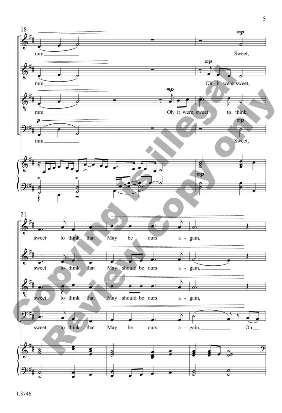 Oh It Were Sweet Oh It Were Sweet 4-Part scores gallery preview page 5