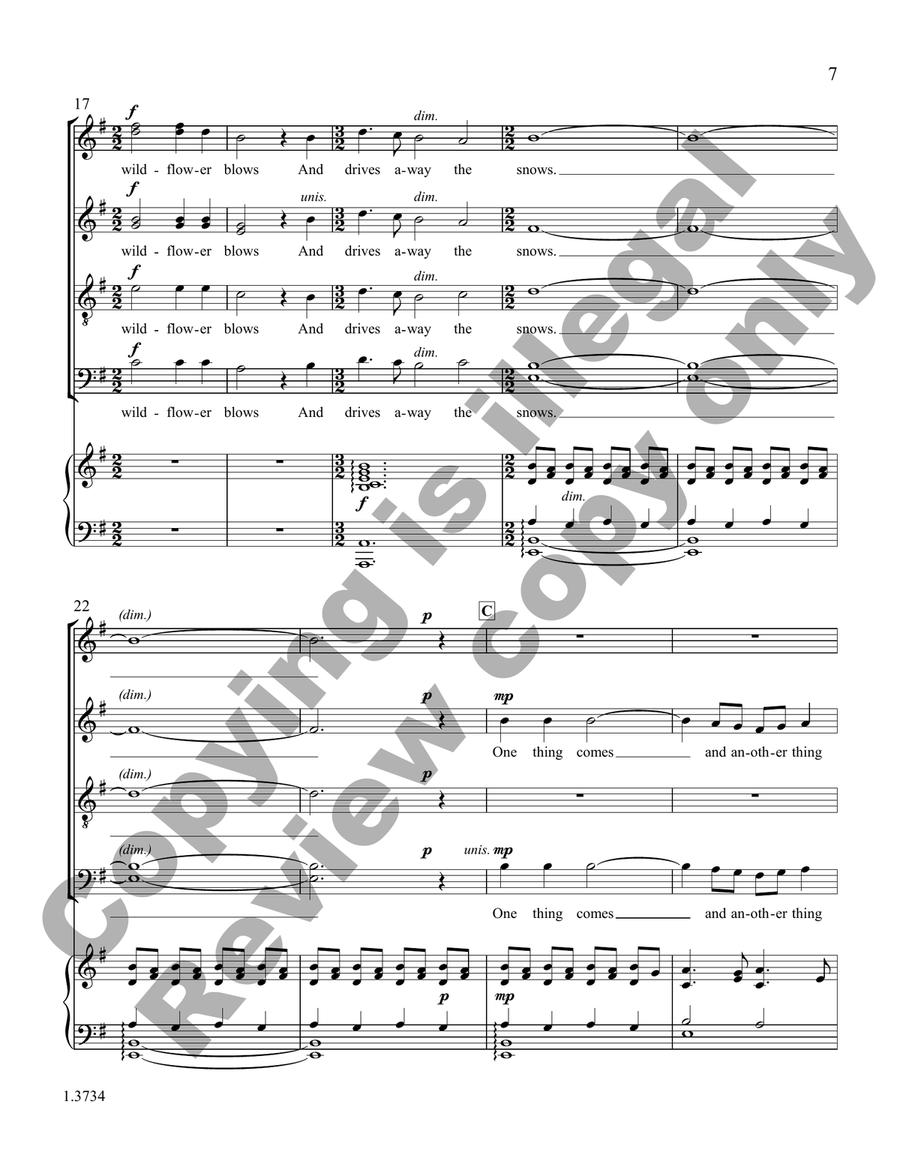 Into This World (Choral Score) Divisi scores gallery preview page 7