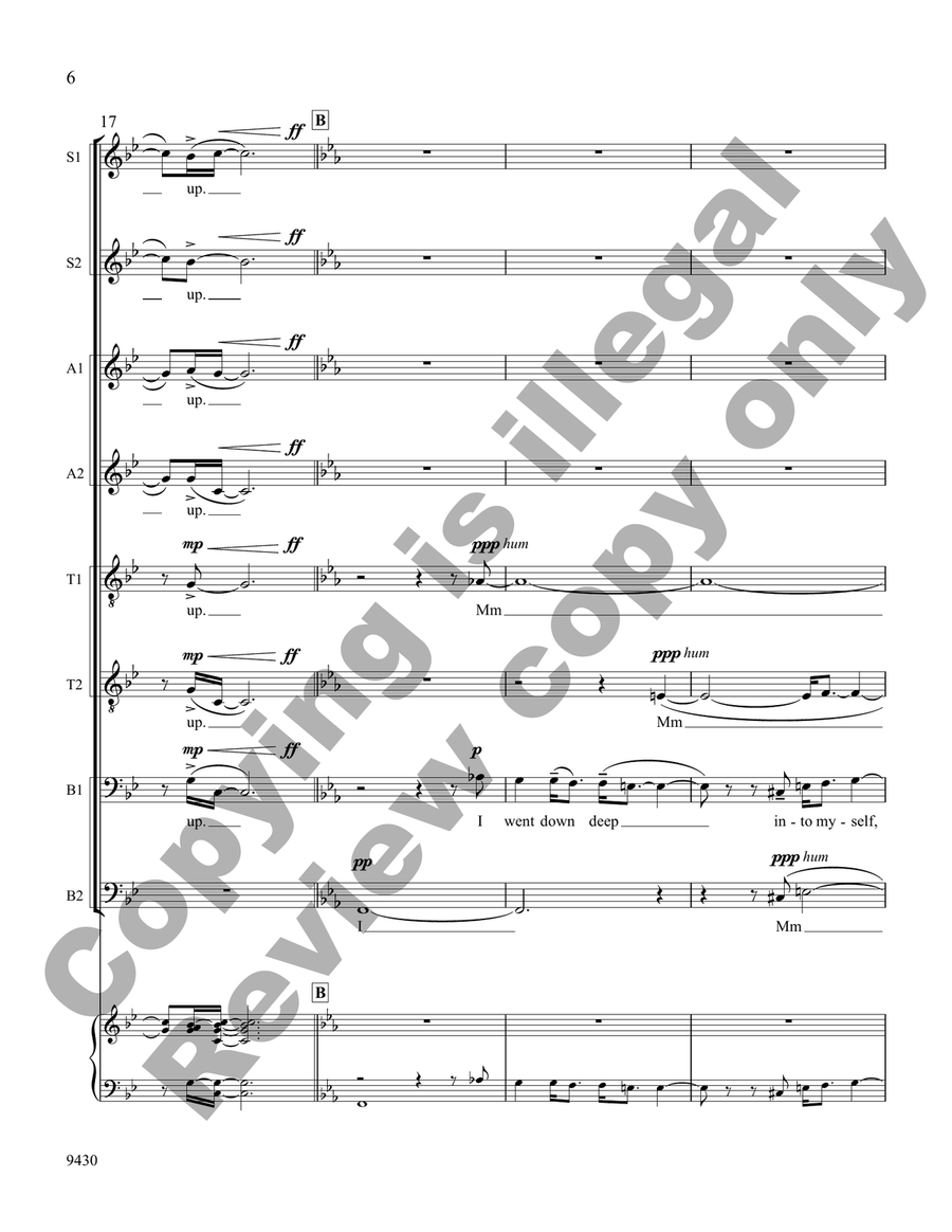 Beloved of the Sky SSAATTBB scores gallery preview page 7