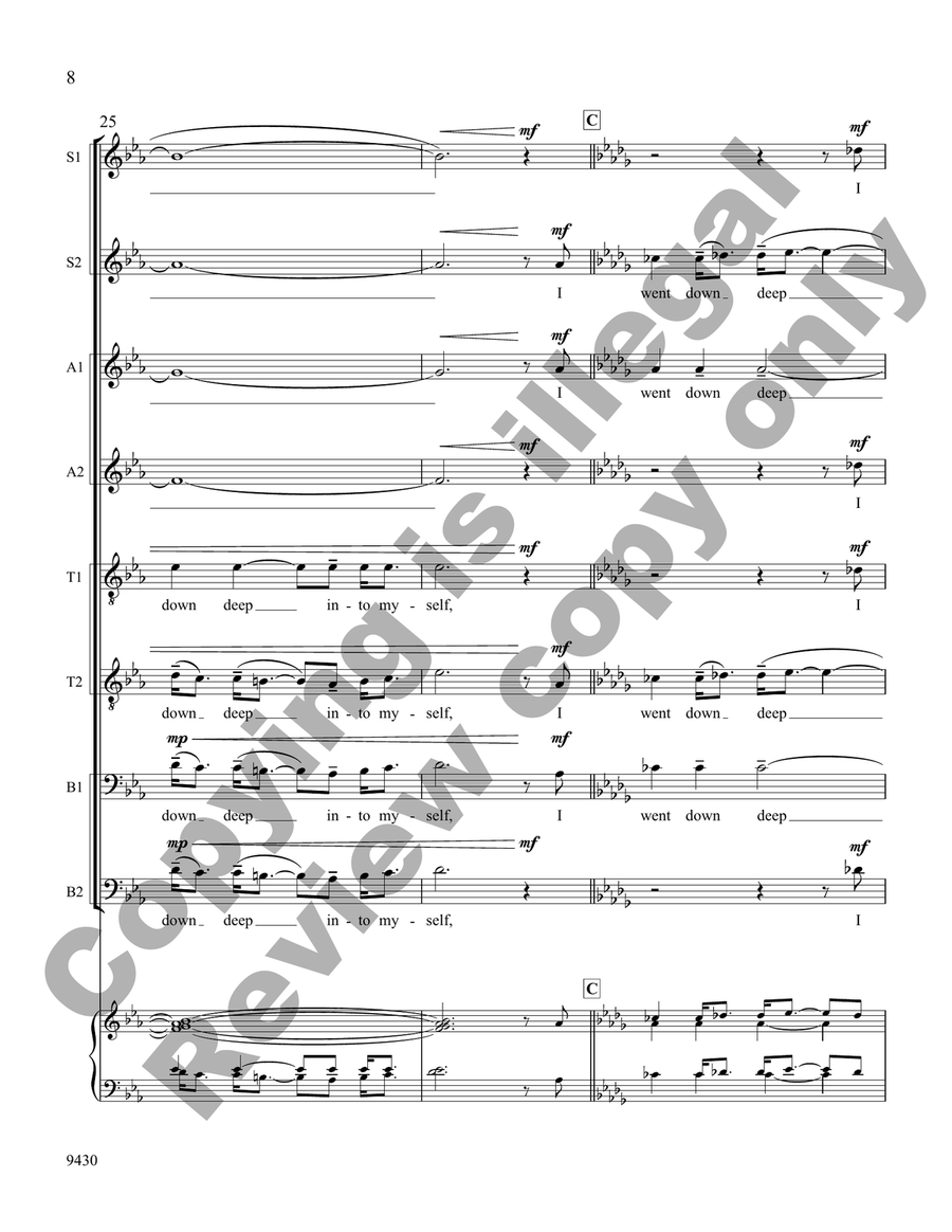 Beloved of the Sky SSAATTBB scores gallery preview page 9