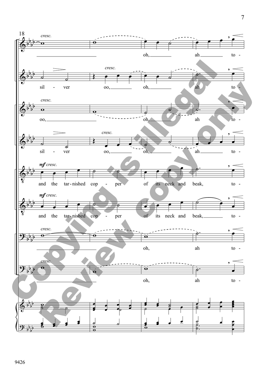 The Swan The Swan SSAATTBB scores gallery preview page 7