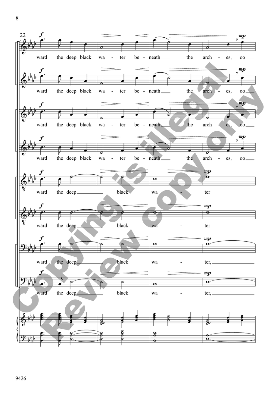 The Swan The Swan SSAATTBB scores gallery preview page 8