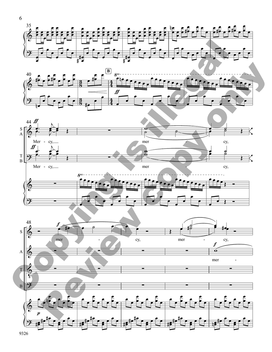 Mass in Exile (Choral Score) Divisi scores gallery preview page 7