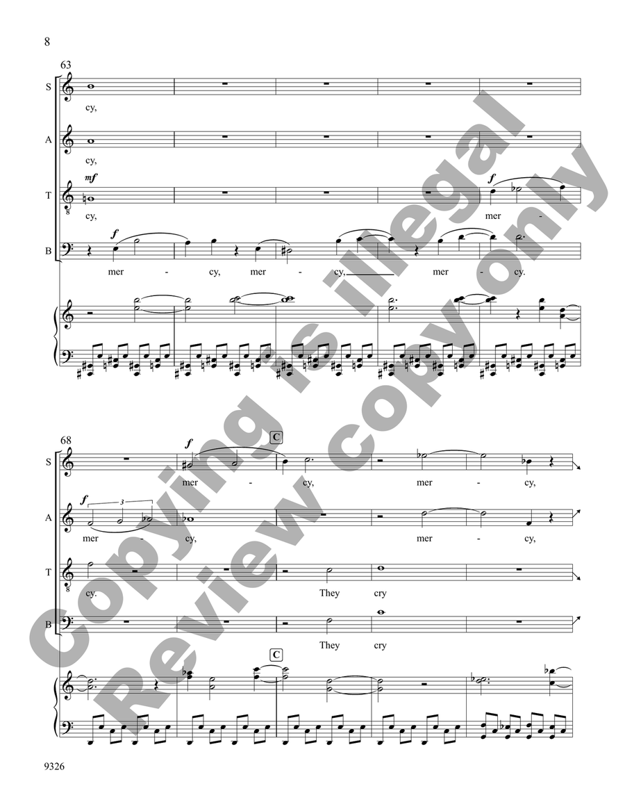 Mass in Exile (Choral Score) Divisi scores gallery preview page 9