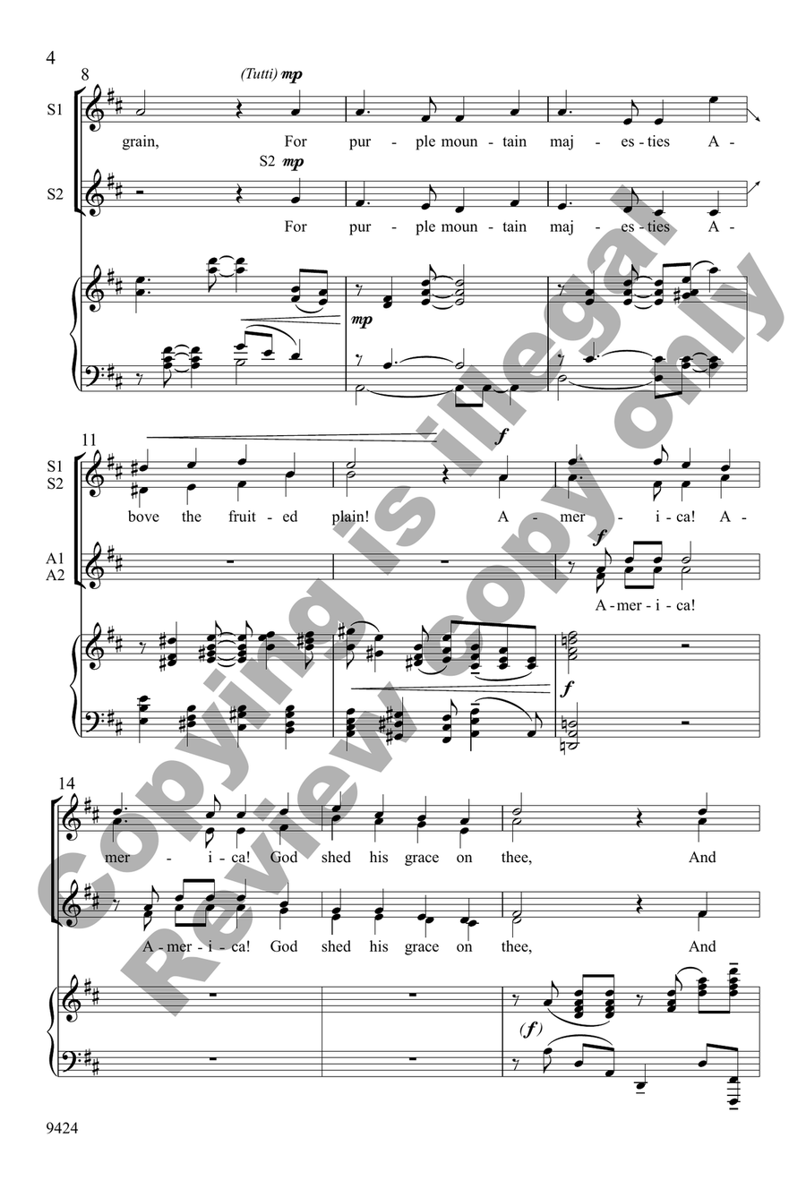 America the Beautiful America the Beautiful SSAA scores gallery preview page 3