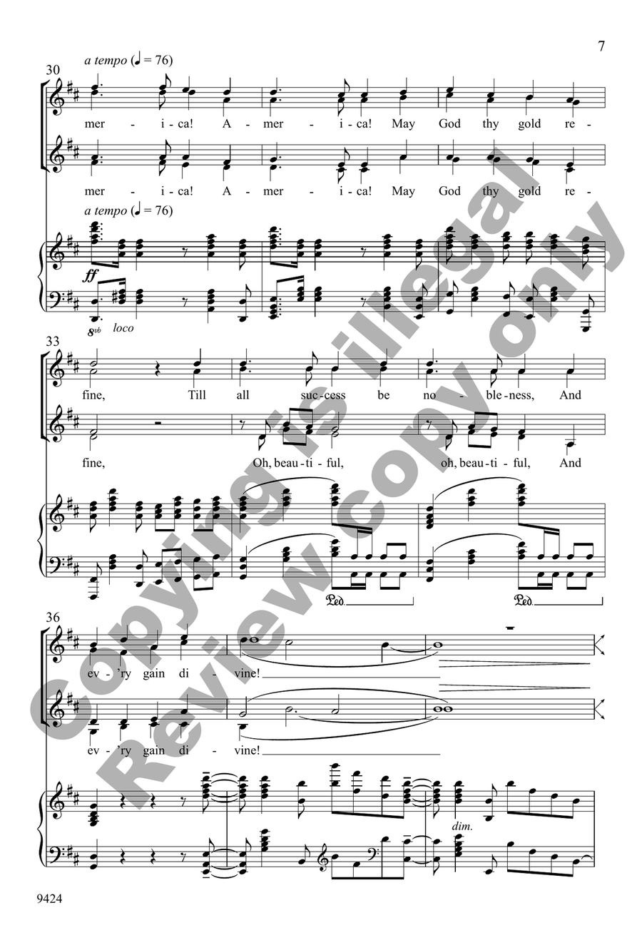 America the Beautiful America the Beautiful SSAA scores gallery preview page 6