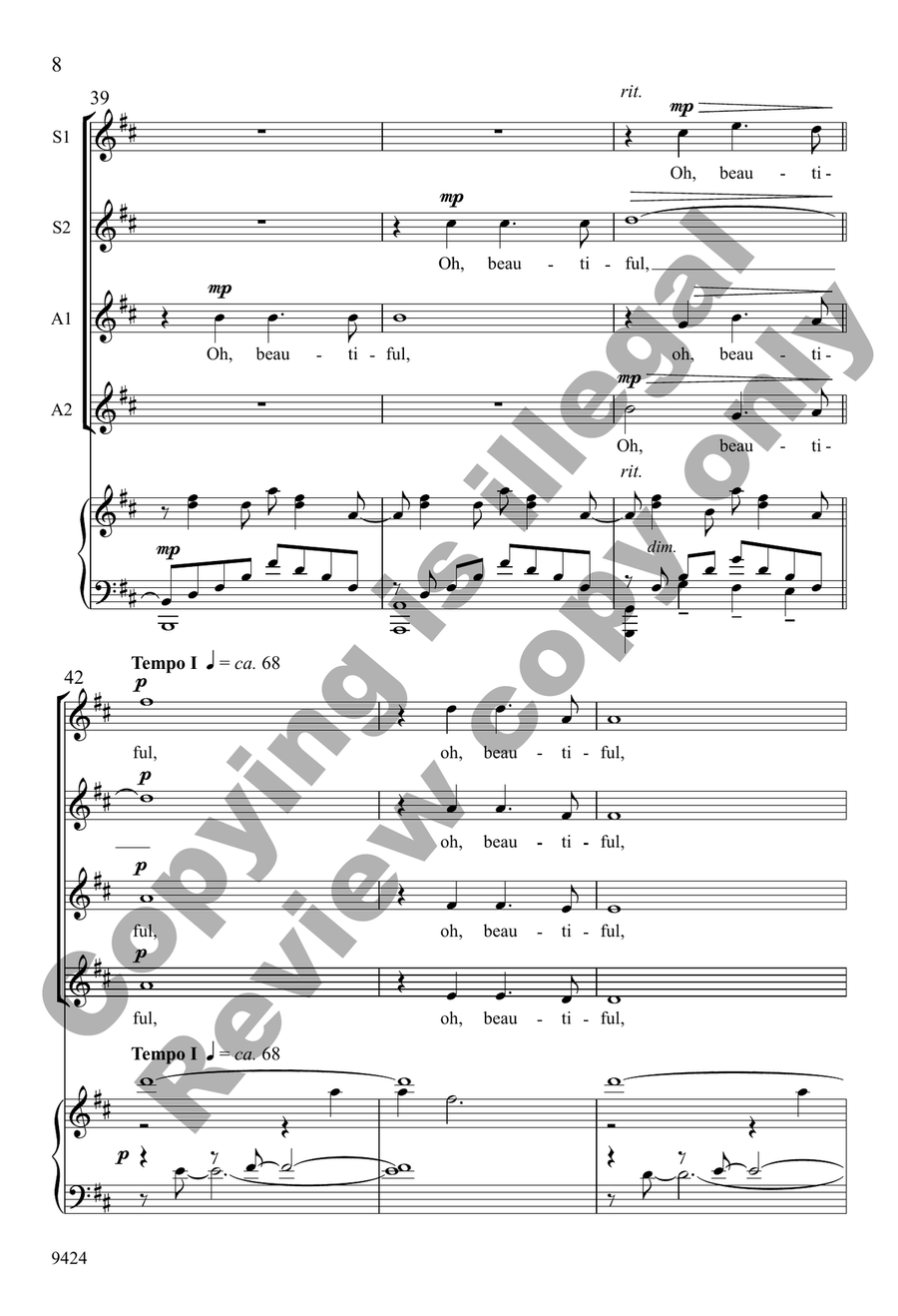 America the Beautiful America the Beautiful SSAA scores gallery preview page 7