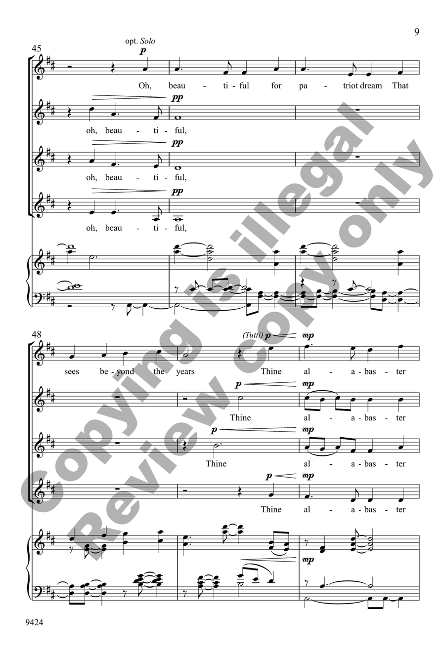 America the Beautiful America the Beautiful SSAA scores gallery preview page 8