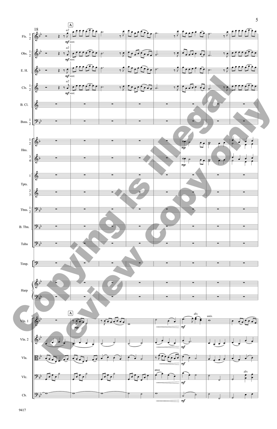 Fantasia on O Come, O Come, Emmanuel (Additional Orchestra Score) Orchestra scores gallery preview page 6