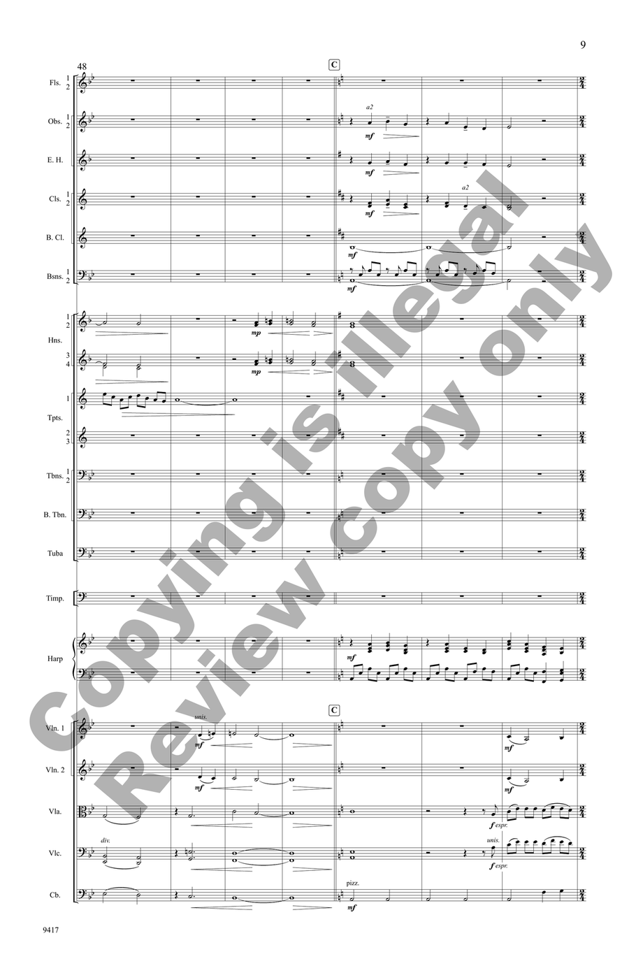 Fantasia on O Come, O Come, Emmanuel (Additional Orchestra Score) Orchestra scores gallery preview page 8